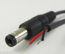 100pcs 5.5mm x 2.5mm 5.5/2.5 CCTV Power Charger DC Power Male Plug Cable 30cm picture