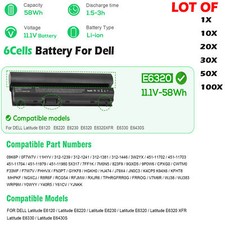 🧡LOT E6320 Battery For Dell Latitude E6220 E6230 E6330 E6430S RFJMW FRR0G 58WH picture