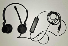 Jabra BIZ 2300 USB UC Dual Ear Wired Headset Black Mute/Volume Controls picture