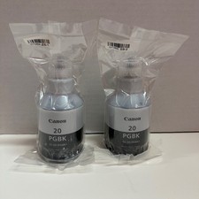 Genuine Canon GI-20 PGBK Black Ink Bottles Lot of 2 Sealed No Retail Box OEM picture