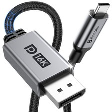 Reborn USB C to DisplayPort 2.1 Cable 16K, 80Gbps Uni-Directional 3.3FT picture