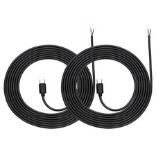 2Pcs 3m/9.84Ft USB C Pigtail Cable, 5V 2.4A Type C to 2 Pin Wires, Black picture