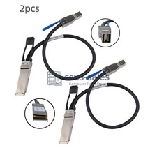 2PCS 0.5 M QSFP+ SFF8436‑SFF8644 SAS3.0 Copper Cable For HBA Storage Enclosure picture