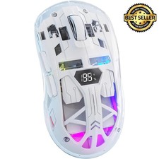 2.4G LED Wireless Gaming Mouse, Rechargeable Ergonomic Mouse Transparent picture