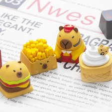 Kawaii Capybara Fast Food Artisan Keycap Cute Animal Custom Cherry MX Gamer Gift picture