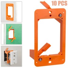 10 Pcs Low Voltage Single Gang Drywall Mounting Face Wall Plate Bracket Orange picture