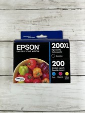 Epson 200XL Black 200 Cyan Magenta Yellow T200XL-BCS 4 Ink Cartridges - Sealed picture
