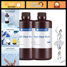 High Clear 3D Printer Resin - Low Odor, Tough, Yellowing Resistant, 2kg Compatib picture