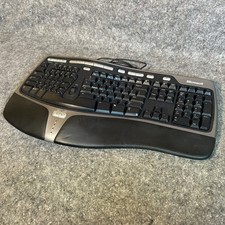 Microsoft Natural Ergonomic Keyboard 4000 v1.0 KU-0462 USB Wired Tested Working picture