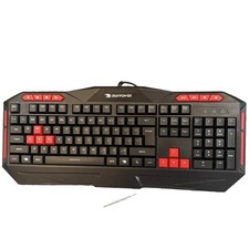Ares E1 Spill Resistant Gaming Keyboard Full Size w/ Multimedia Keys + Num Pad picture