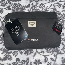 Osprey Arcane 13” Laptop Sleeve NWT Gray  Embroidered Travel Work Business picture