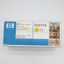 Genuine HP 309A Q2672A Yellow Toner Cartridge LaserJet 3500 3550 New Sealed picture