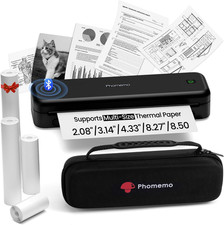 Upgraded 300DPI Portable Printers Wireless for Travel, M834 Bluetooth Thermal Pr picture