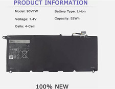 Genuine OEM 56Wh 7.6V JD25G 90V7W Laptop Battery For Dell XPS 13-9350 Series NEW picture