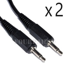 2 Pack Lot 3ft 3.5mm Male to Male Mono Audio Cable Cord 1/8