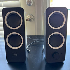 Logitech Z200 2.0 Channel Wired Computer Speakers 3.5mm Jack Black picture