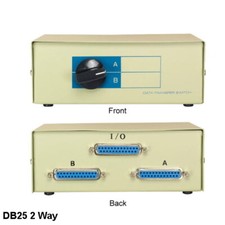Kentek DB25 2 Way Data Transfer Switch Box RS232 Parallel Female PC MAC Printer picture