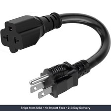 NEMA 5-15P to NEMA 6-20R EV Charger Adapter EV Conversion Adapter Cord 12 Inch E picture