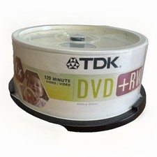 TDK DVD+RW 4x 120 Min 4.7GB Rewritable Discs Spindle Lot 23 Blank DVDs picture