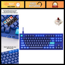 Custom Mechanical Keyboard TKL Aluminum, Hot-Swappable Gateron Brown, QMK/VIA, M picture