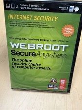 Webroot Software Secure Anywhere Internet Security Plus 2013 PC Mac New Sealed picture