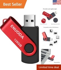 Red 128GB USB 2.0 Flash Drive - Compact Memory Stick with Wide Compatibility picture