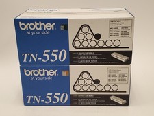 Lot of 2 Brother TN-550 Black Toner Cartridges - Factory Sealed NIB picture
