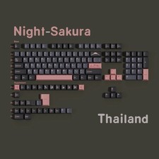Jaycomia NightSakura Cherry PBT Keycaps Set for MX Switch Keyboard ISO picture