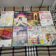 Vtg Lot of 8 Issues 80 Micro computing Magazine Trs-80  1984 picture