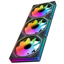 Jungle Leopard Prism6 MAX 120mm ARGB PC Case Fans - 6Max_Reverse_3Pack, Black picture