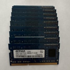 Lot of 10 Elpida 4GB DDR3L-1600 PC3L-12800S Laptop RAM SODIMM Tested Working1① picture