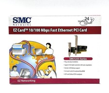 Vintage SMC EZCard 1255 Series Ethernet PCI 10/100 Mbps Card SMC1255TX SEALED picture
