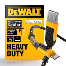 DeWalt 131 1325 DW2 Black/Yellow Sheath Reinforced Braided Cable 6 ft. picture