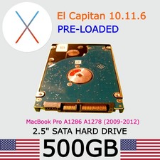 Macbook Pro Hard Drive El Capitan 10.11 500GB HD 2.5