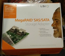 5x LSI Logic MegaRAID SAS 8204ELP 3Gb/s PCI-e RAID Controller Card - NEW in Box picture