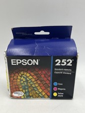 Genuine Epson 252 Black Cyan Magenta Yellow Ink Cartridges Multicolor Exp 3/2029 picture