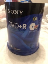 Sony Blank 16X DVD+R Inkjet Printable 4.7GB Disc 100pk Spindle New Opened picture