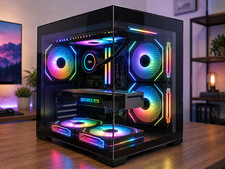 ARGB Desktop PC i5-8500T 32GB RAM 1TB SSD GTX 1060 Win11 W/Office Gaming WIFI picture