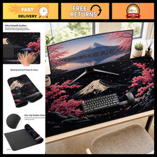 Cherry Blossom Watercolor XXL Gaming Mouse Pad 48