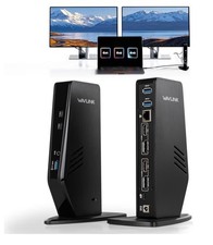 USB 3.0 and USB-C Universal Laptop Docking Station with 65W, Dual Monitor Dockin picture