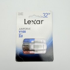 Lexar V100 32GB 3-Pack JumpDrive USB Flash Drive Storage - NEW SEALED picture