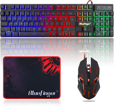 RGB Gaming Keyboard and Backlit Mouse Combo, USB Wired, LED Gaming picture