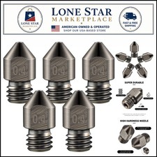 Precision 0.4mm MK8 Nozzles - 5 Set of Hardened Steel for All Your Prints picture