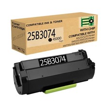 25B3074 Black Toner Cartridge(with Chip) Compatible with Lexmark 25B3074 Tone... picture