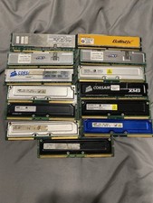 Lot of 13 Vintage Desktop RAM DDR/SDRAM ECC Non-ECC Corsair Crucial Samsung PNY picture