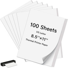 100 Sheets Thermal Printer Paper 8.5 X 11 Inch US Letter Size Safe Bpa-Free | Co picture
