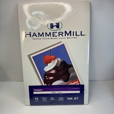 10 Pack Hammermill 1 Sided Gloss 80lb Ultra White Posters 11 x 17 Ink Jet Sealed picture