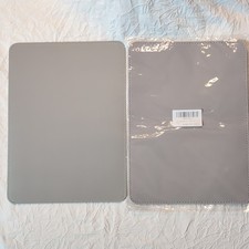 Double-Sided Non-Slip Leather Desk Pad Mouse Mat Gray 11 x 8.5 in picture