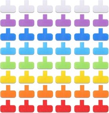50 Pcs Cable Labels Multi Color With Writable Surface, Classic Style picture