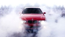 Cars bmw vehicles auto tuning smoke burn red Desk Mat Stitched picture